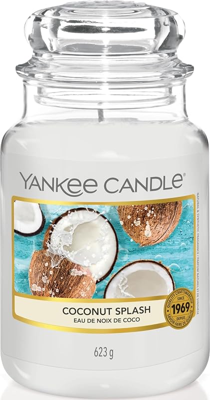 Yankee Candle Candela profumata in giara grande | Latte di cocco | Durata Fino a 150 Ore | Regali per donne
