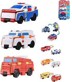 2022 Anti-Reverse Car Toy Set - Transforming Toys Car, Children's Creative Mini Transforming Car, 2-in-1 Flip Transformation Cars Toys Convert Two Forms in 3 Seconds, Kids (D)
