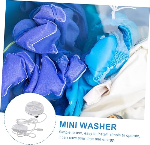 Miniatura 5 de Mobestech Mini lavadora portátil Lavadora Lavadora de Lavandería Potencia Ligera Compacta Ideal para Viajes, Escuela y Viajes de Negocios