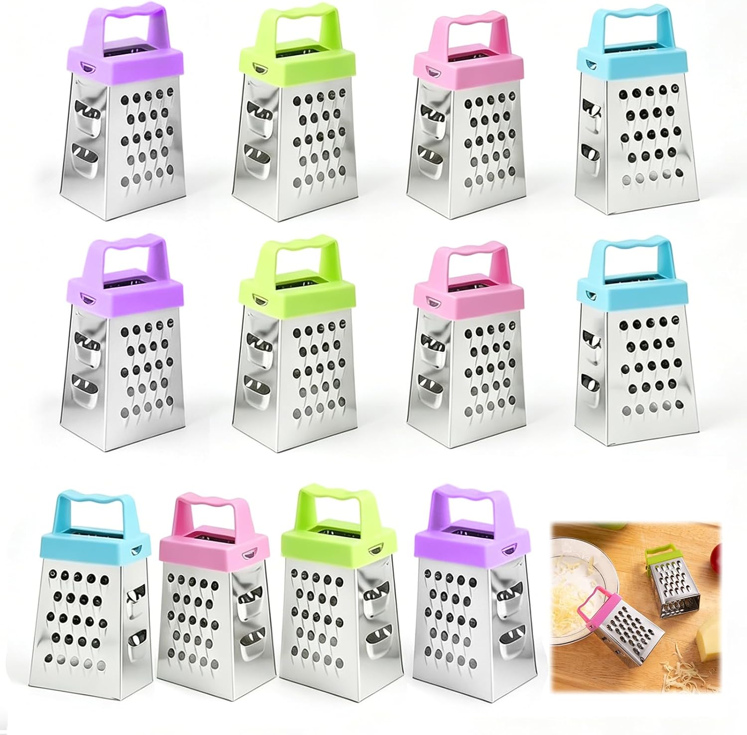Mini rallador de queso 12 piezas acero inoxidable color miniatura 1
