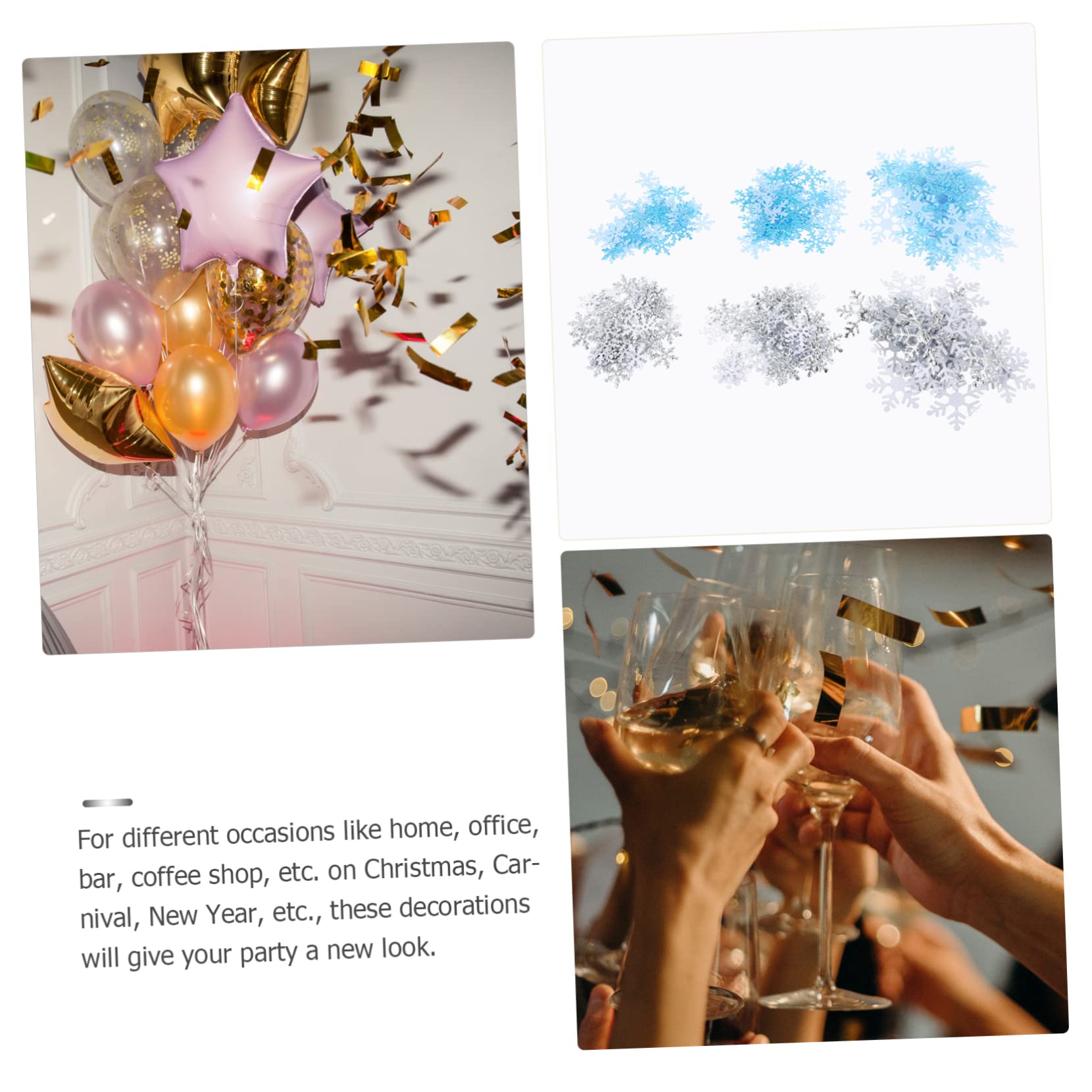2piezas Confetti De Para Decoración Navideña De Agradecimiento Bodas y Azul y Plateado Decoración De Mesas y Salones