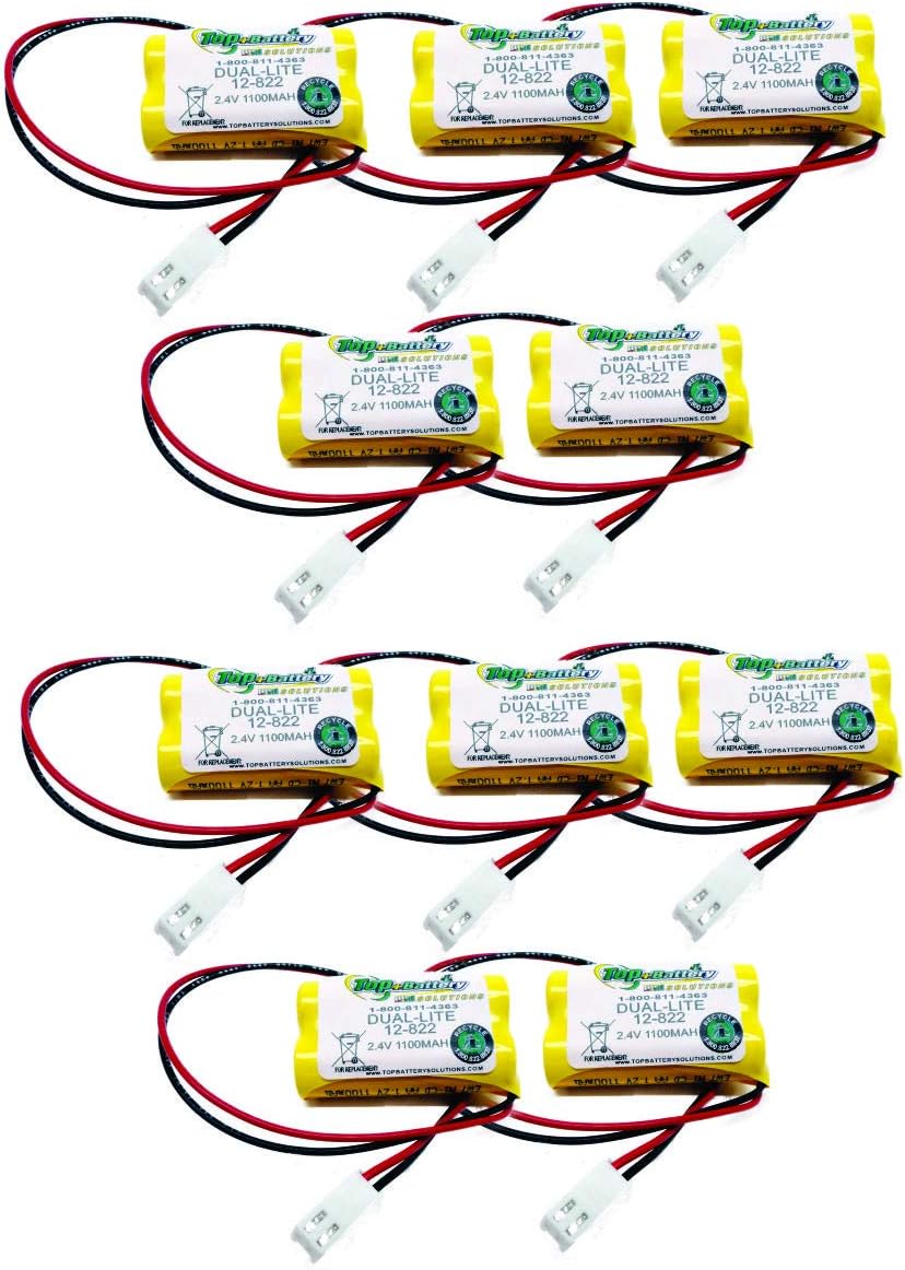 10PCS Dual-Lite 12-822,012-0822,12-822E Replacement Battery