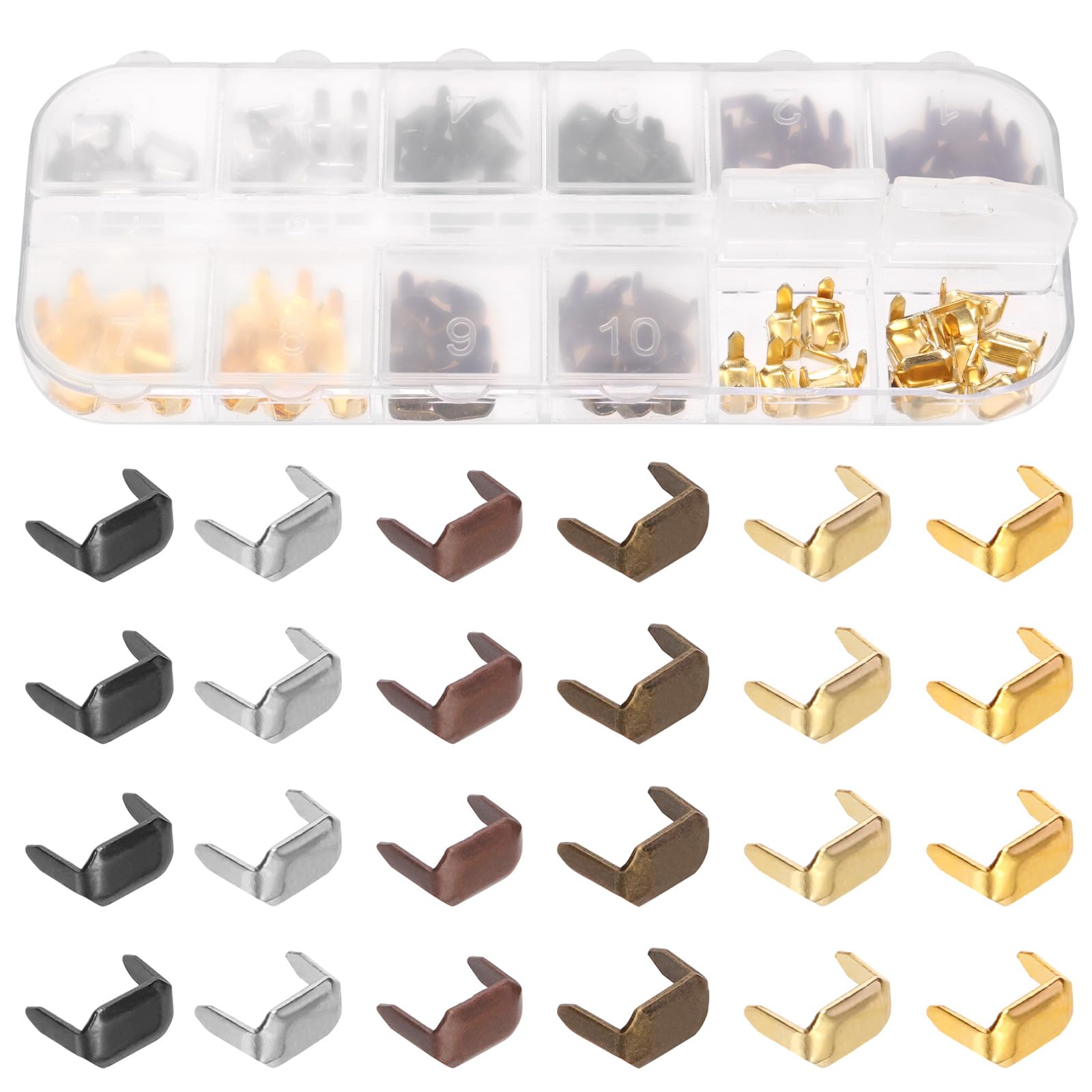 Amazon.com: Swpeet 120Pcs 6 Colors Brass 8x5mm Leather Staple