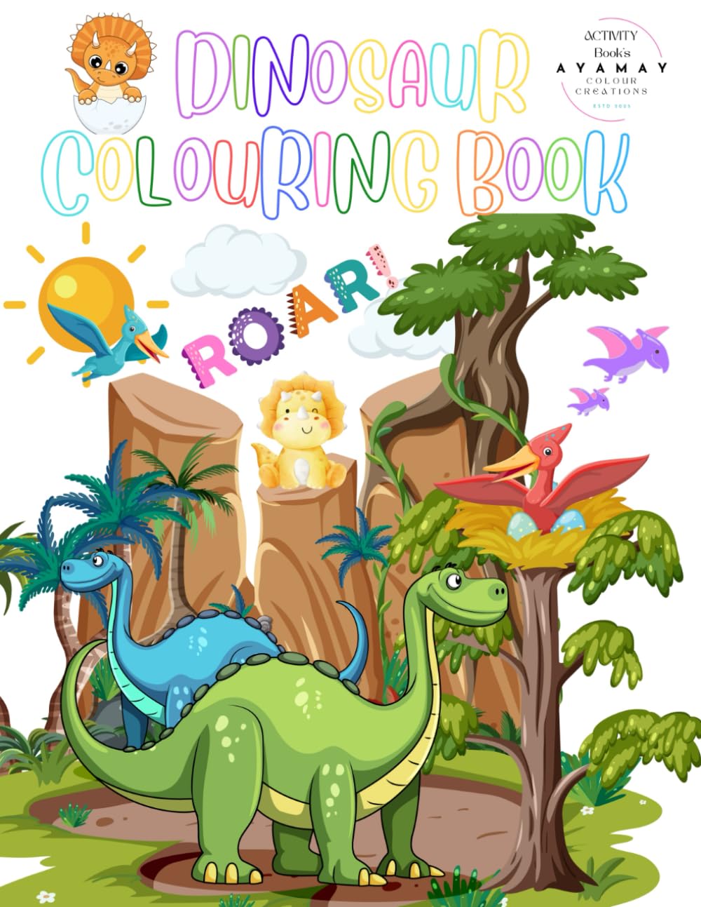 100 Page Dinosaur Colouring Book