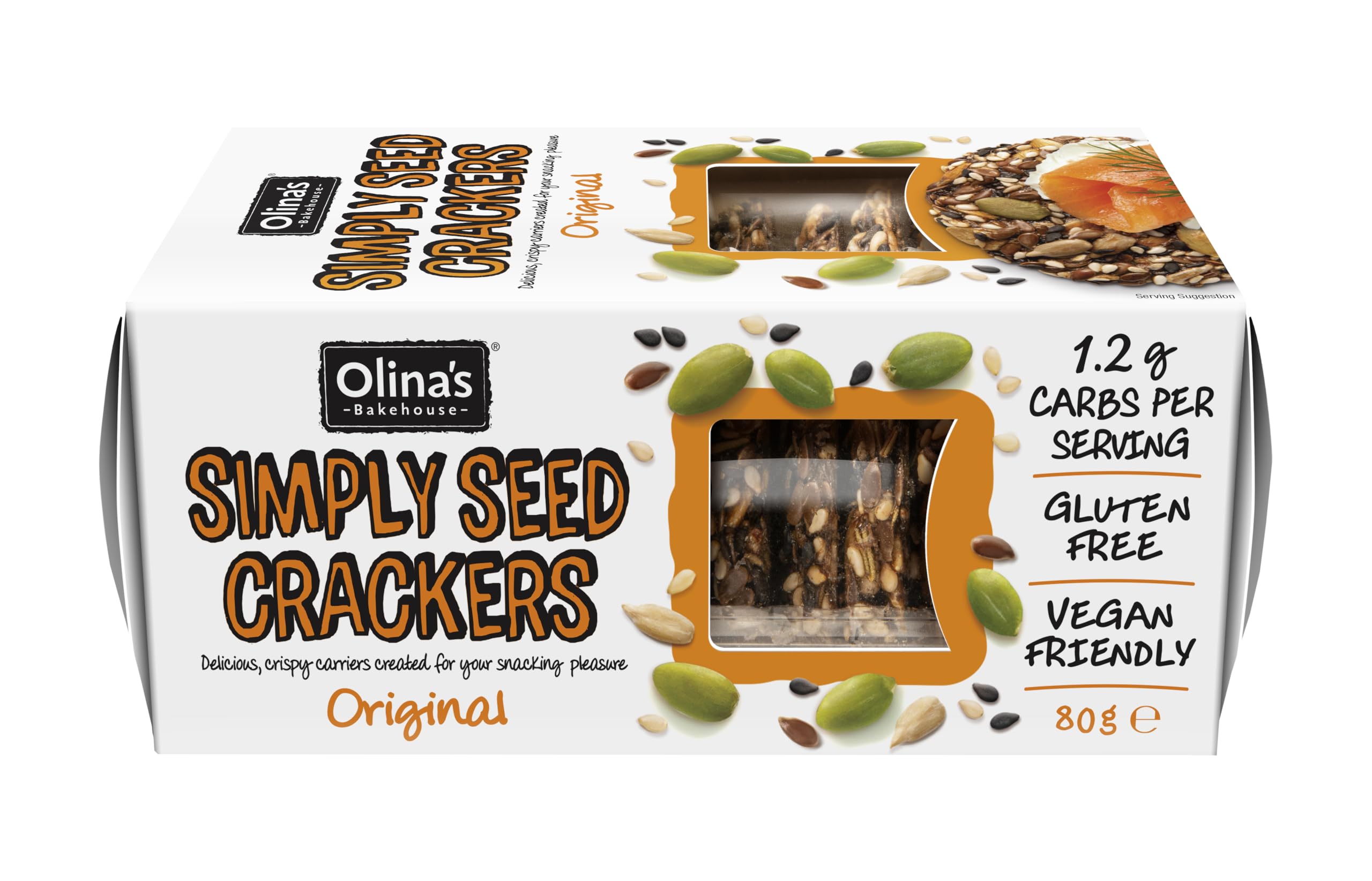 Olina's Bakehouse - Simply Seed Crackers Original, 100g