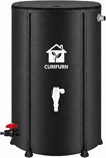 Curifurn black 100-gallon collapsible rain barrel