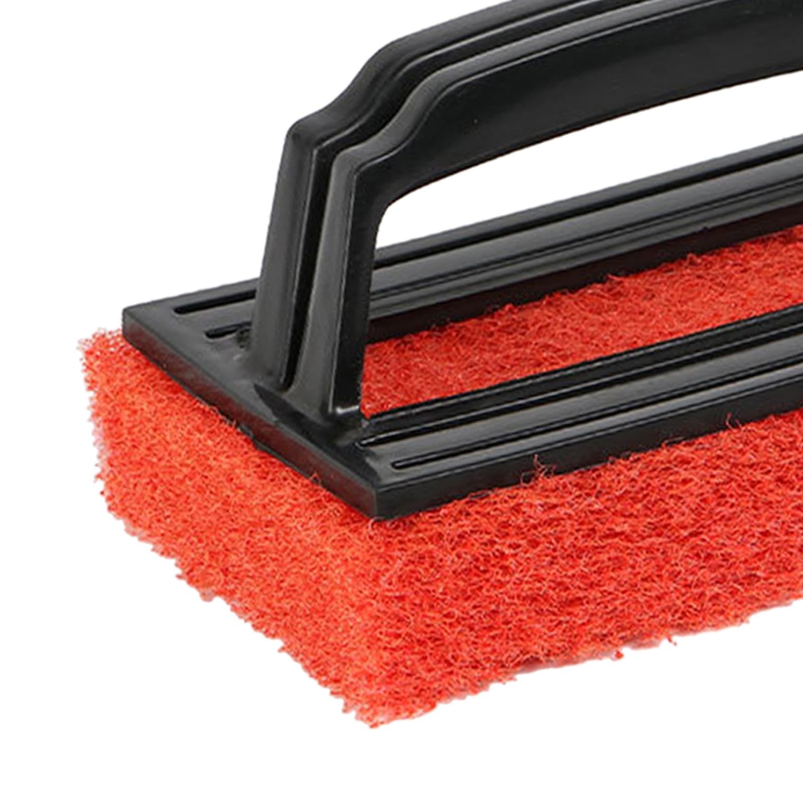 Generic 5X Thick Foam Swimming Pool Cleaning Brush, Handheld Sponge Scrubber, Multipurpose, Easy to Use Pool Accessory, 15cmx9cmx2cm, Red