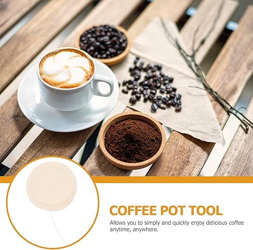 Miniatura 8 de Hemoton 20 piezas de filtro de café de algodón filtro de café filtros de café 4 sifón filtro de café sifón de tela de reemplazo de tela de filtro