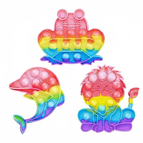 Copbopwn 3PCS Pop It Fidget Toys Poppet Fidget Toy Animal