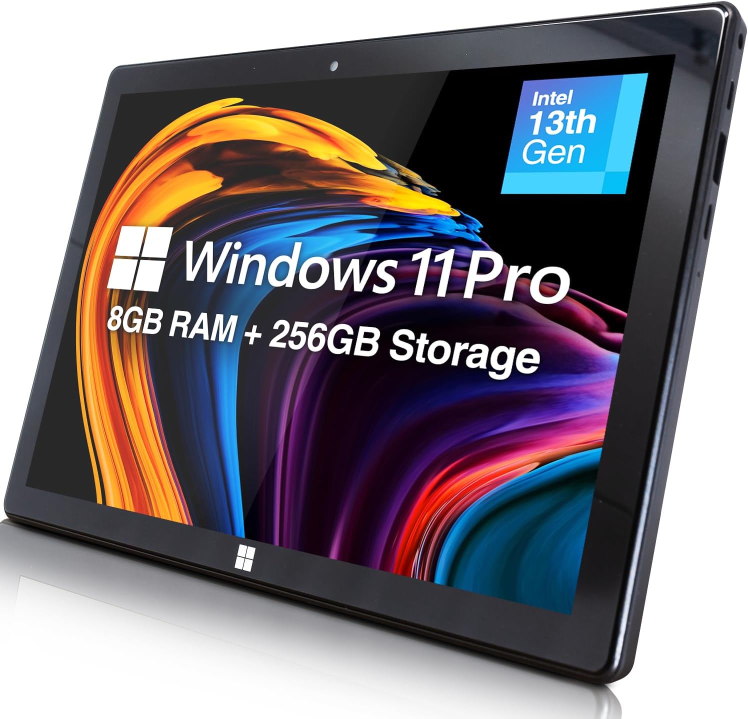 10.1" Windows 11 Professional Tablet PC - Intel 13th Gen - Full HD Windows Tablet Computer - 8GB RAM, 256GB SSD Storage, Quad-Core CPU, 10 Inch, USB 3.0, Micro HDMI, Expandable Storage