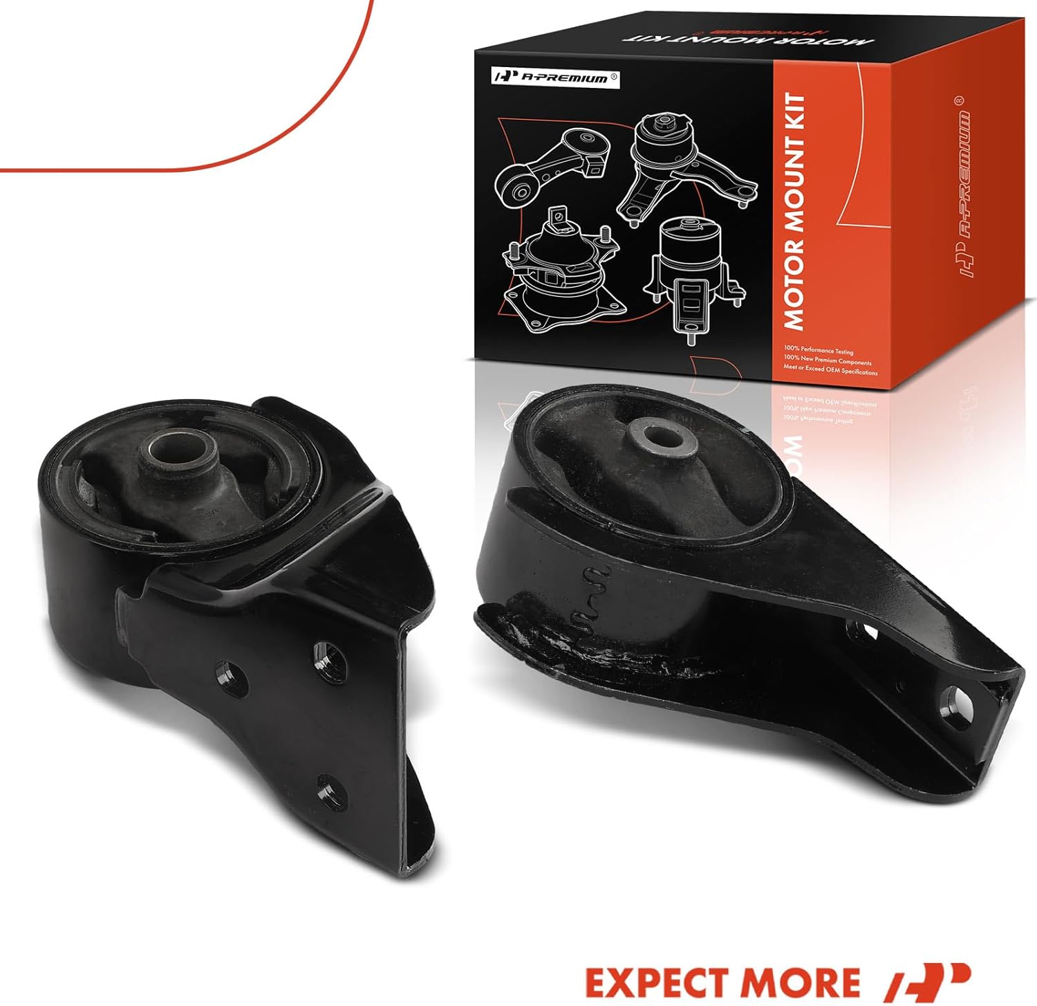 A-Premium 2PCS Front Left and Right Engine Motor Mount Kit Compatible with Kia Sedona 2002 2003 2004 2005, 3.5L, DOHC