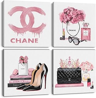 12 Pink Kitchen Ideas for Soft Playful Charming Style 114 4 Pcs Fashion Canvas Wall Art Pink Room Decor Aesthetic Framed Posters A...