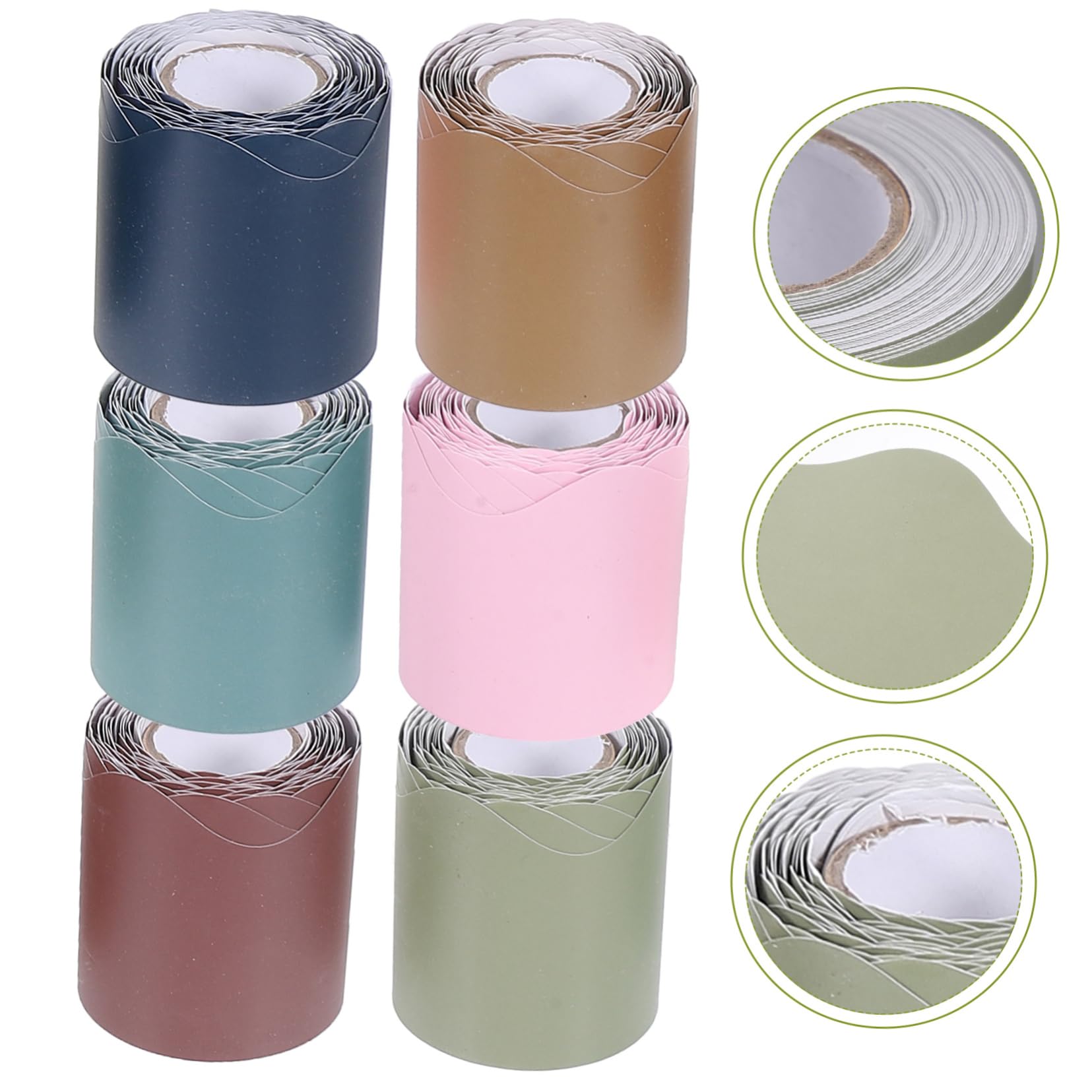 Borde Decorativo Bohemio 6 Rollos de Papel, para Tablón de Anuncios