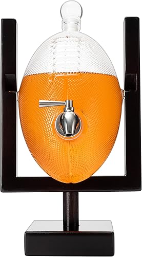 Miniatura 2 de Regalos de fútbol para hombres, papá, decantador de whisky con soporte vertical para portería de campo, juego de decantadores y gafas, ideas de