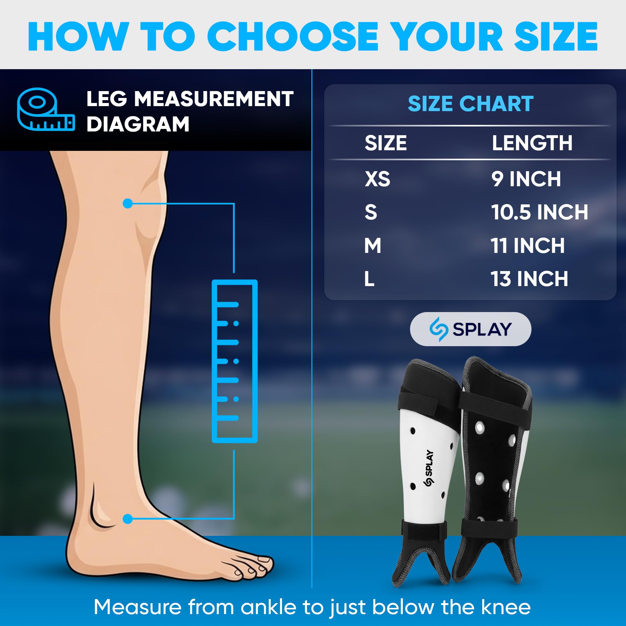 ES Splay Club Hockey Shin Pad
