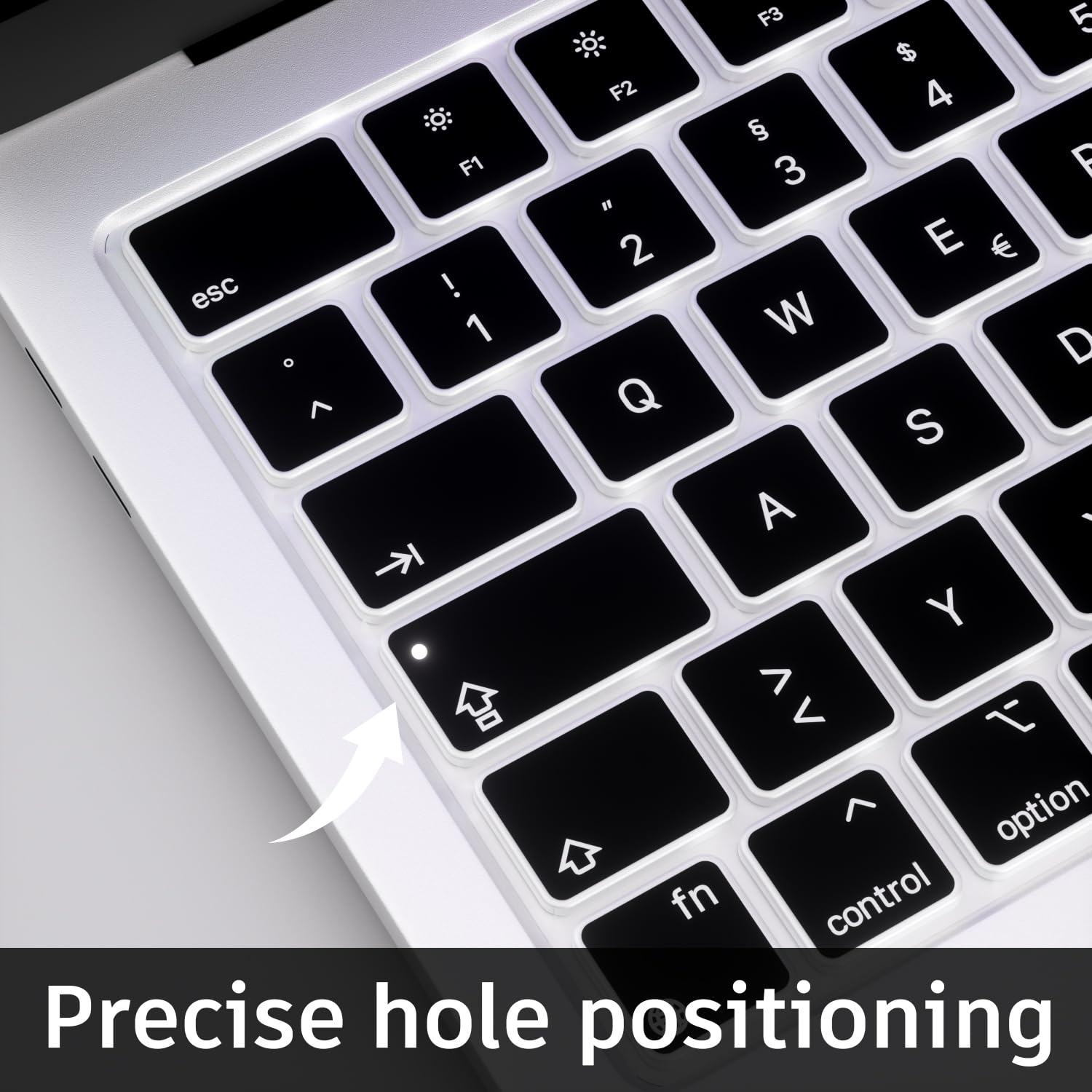 Funda de silicona ultrafina para teclado para MacBook Neo de 13 pulgadas con A18 Pro lanzado en 2026 y MacBook Pro de 16 pulgadas/Pro de 14 pulgadas con accesorios de protección M5/M5 Max/Pro