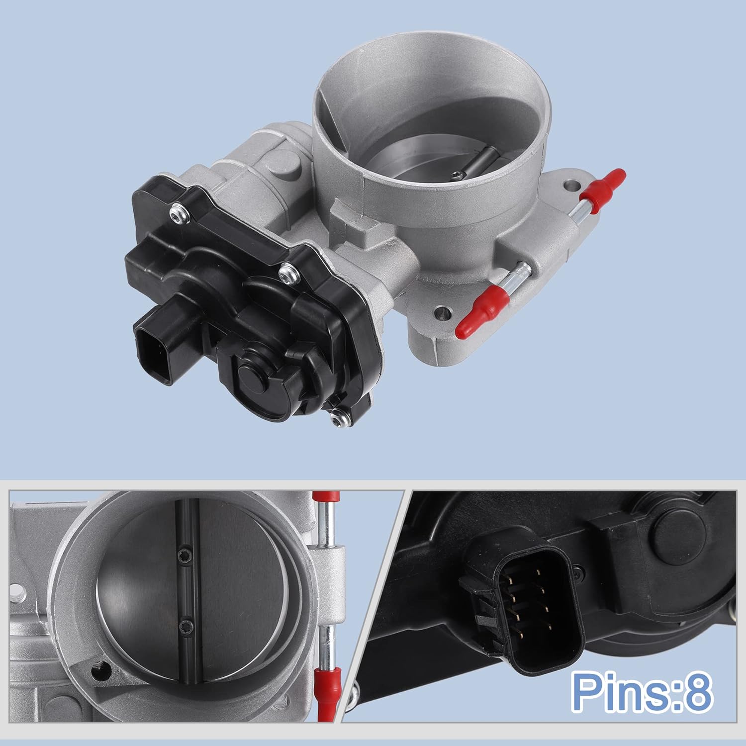 X AUTOHAUX Electronic Throttle Body Assembly with TPS Actuator for Cadillac Escalade for GMC Sierra Yukon 6.0L 12570800 12679525 217-2293