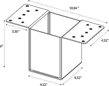 Mail Boss 6 Inch Mailbox Post Height Extension | Raises mailbox to USPS curb height, fixes posts set too low, universal hole pattern fits wood posts and other brands.
