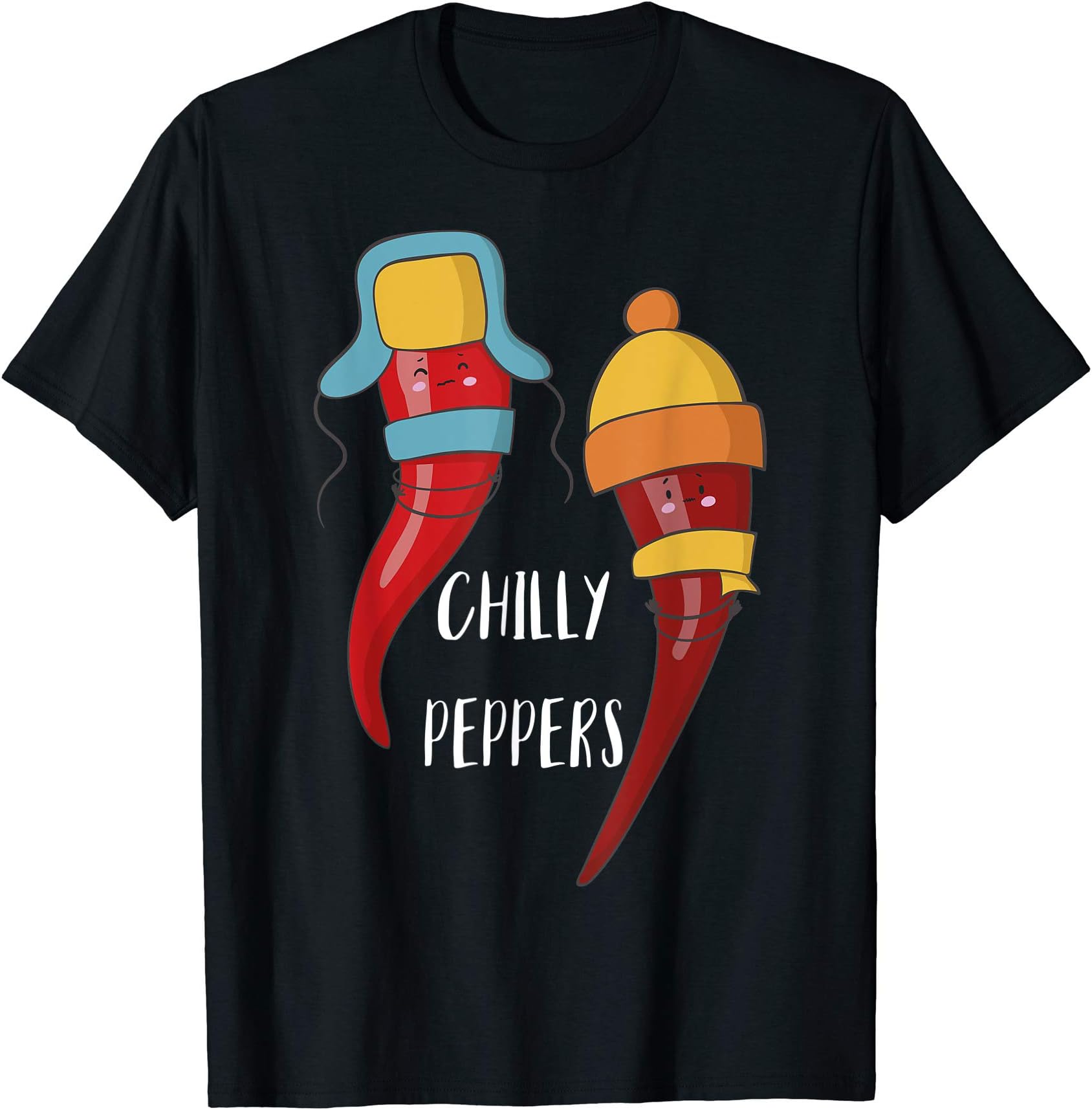 Chilly Peppers Funny Cold Chilli Pepper in Scarves T-Shirt