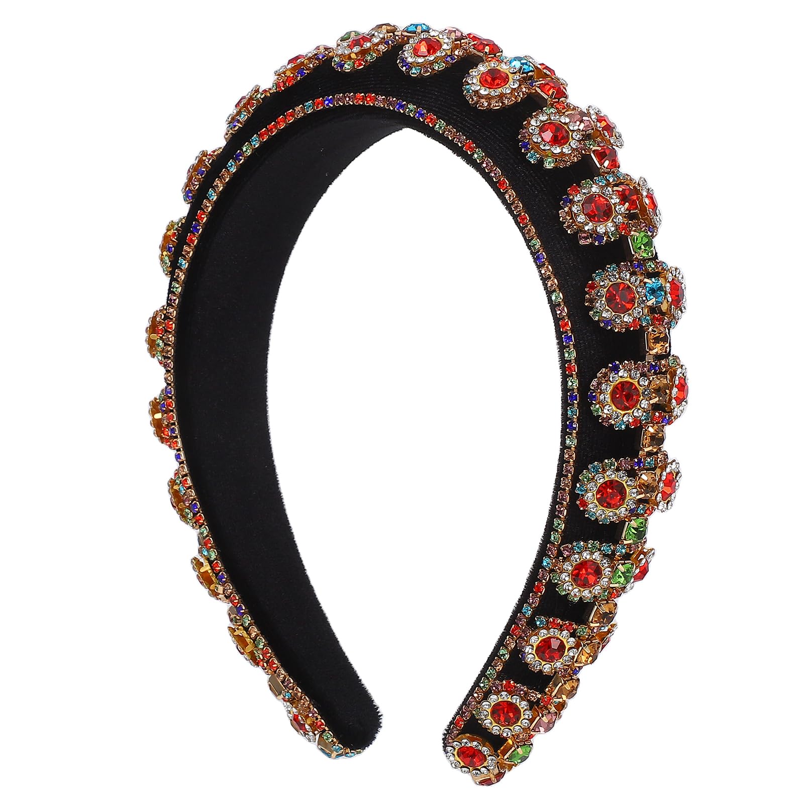 balacoo Fascia per capelli con strass alla moda per le donne con strass di cristallo russo fasce imbottite fasce per capelli da bagno fasce annodate fascia per capelli ragazza gemma in tessuto