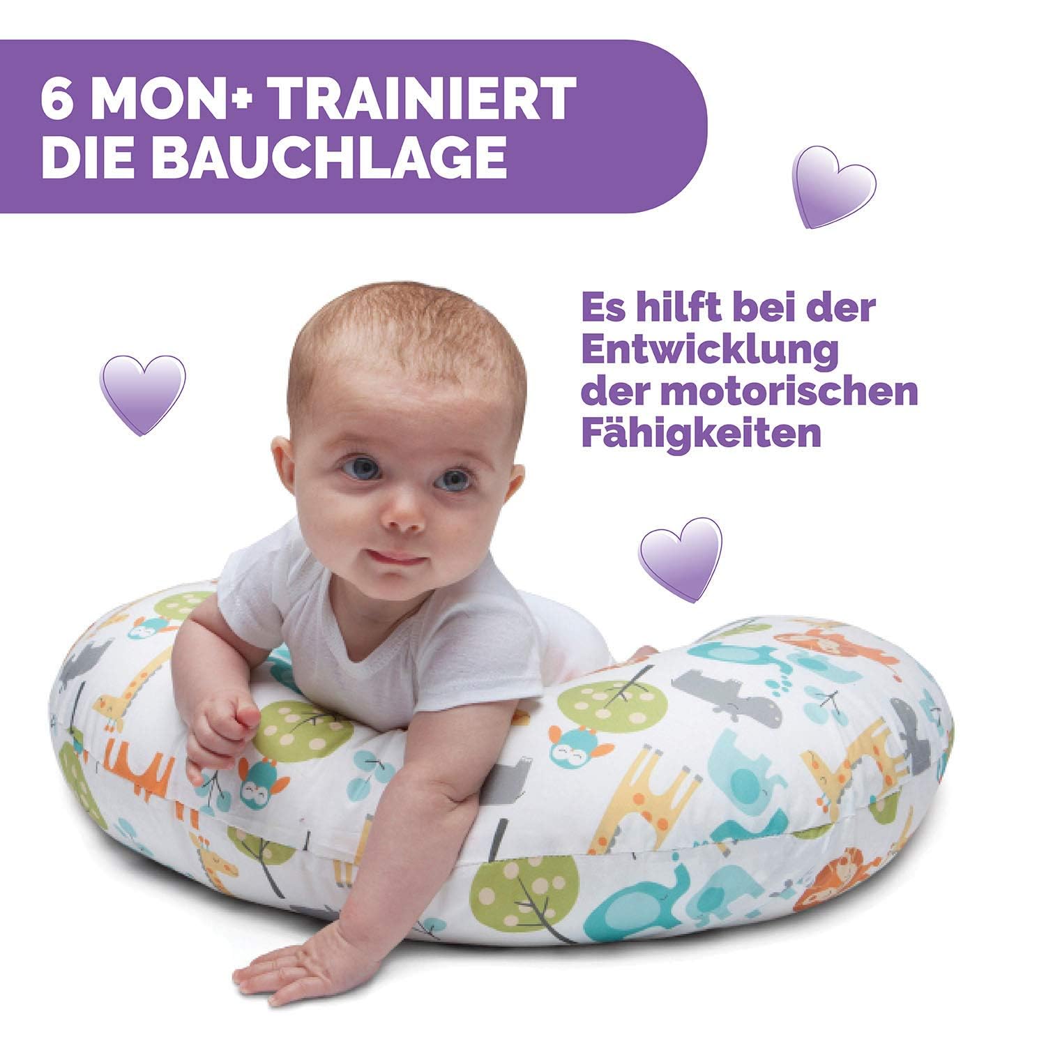 Chicco Stillkissen für Säuglinge 0+ Monate, Ergonomische Form - Stillkissen und Babynest fürs Stillen, Sitzkissen Baby