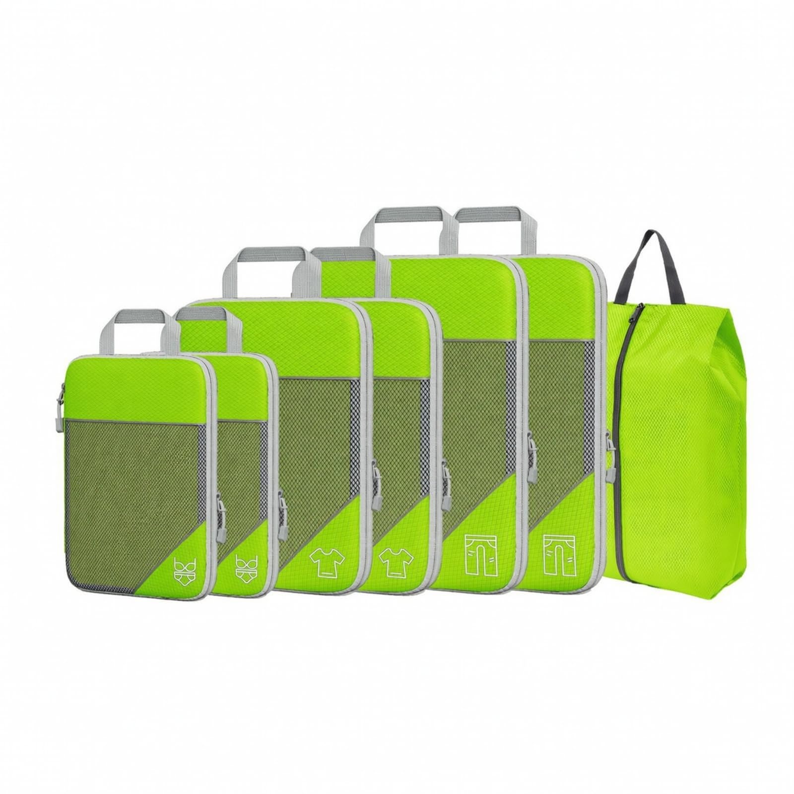 Qianly 8 Pièces c Rangement Pliable Léger Polyvalent, c Rangement En, Respirant, pr Vacances, Vert