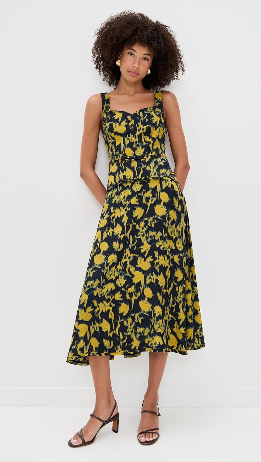 Ulla Johnson Women's Vivi Sweetheart Neckline Midi Dress - Image 2