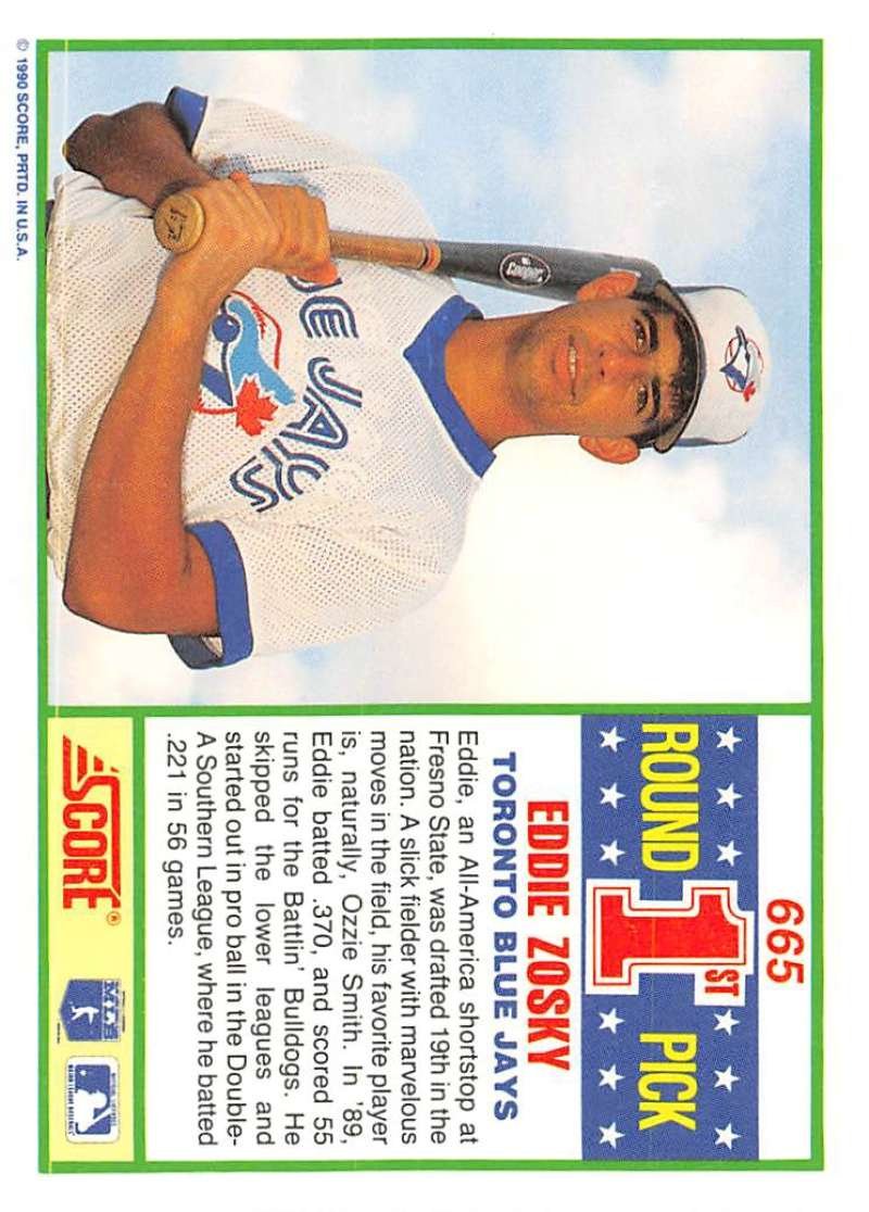 Amazon.com: 1990 Score #665 Eddie Zosky RC Rookie Toronto Blue