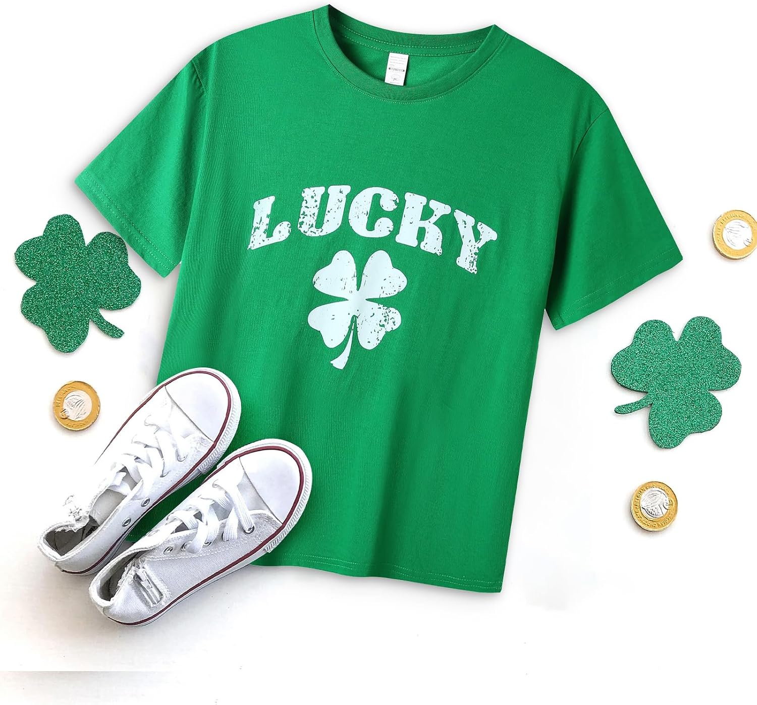 Kids St. Patrick's Day Shirt 2-7 Years Old Toddler Boys Girls Lucky Clover Tops Irish T-Shirts Shamrock Tee Outfits