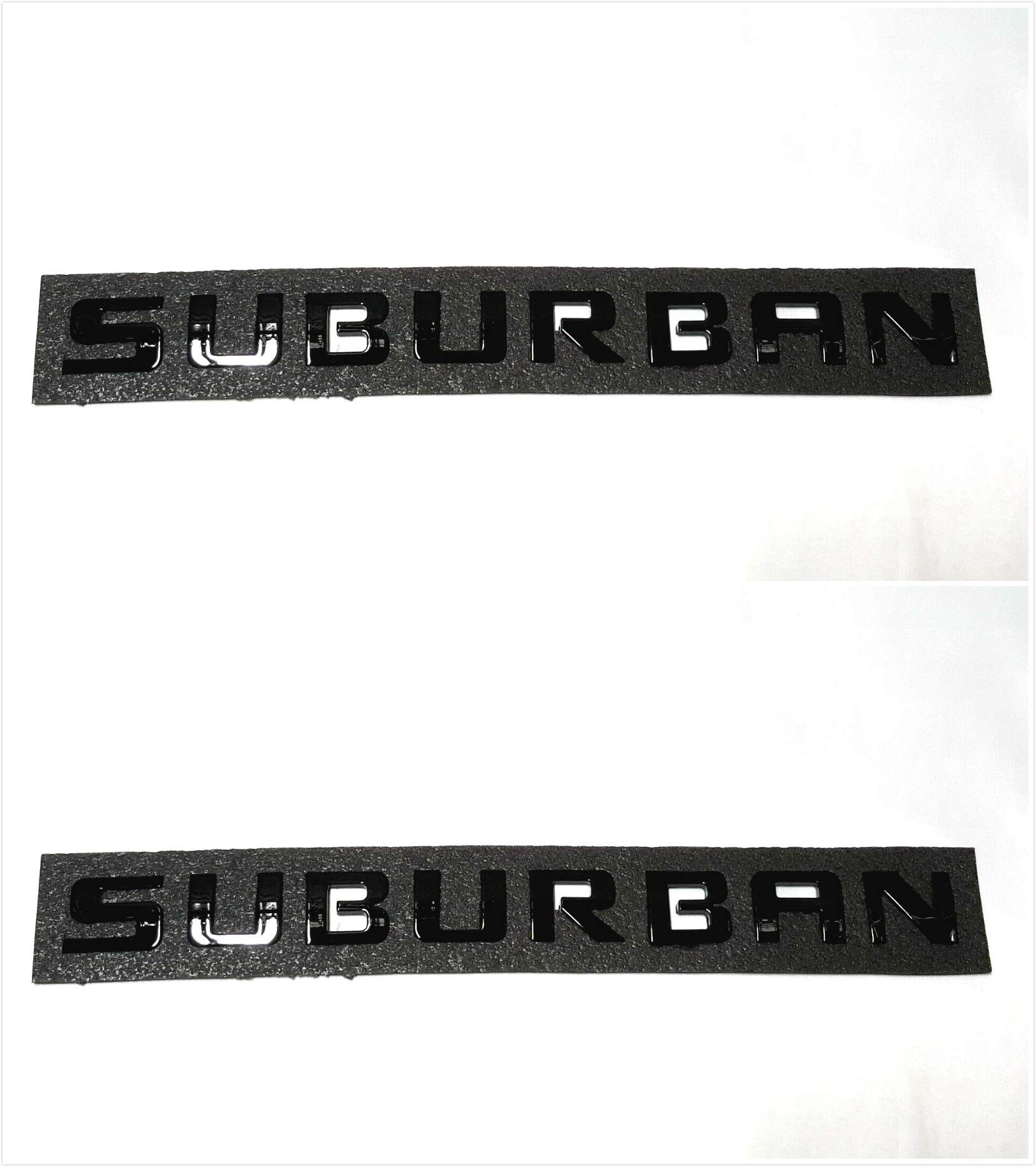 VestianVestian (CV) 2 Pair Black Suburban 1500 EMBLEMS Badge Nameplate For Chevy Suburban (Glossy Black)