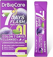 Vista 1 de DrBioCare Colon 7 Days Cleanse, 7 Days Flash, Colon Cleanse, Detox & Digestive Support, Prune Flavor - 7 Packs