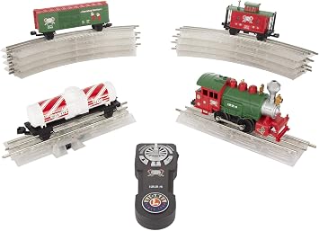Lionel Junction North Pole Central Electric O Gauge Bluetooth Model Train Set with Remote and Lighted FasTrack