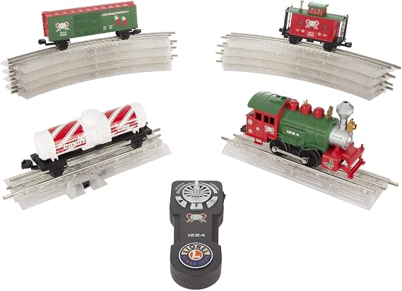Lionel Junction North Pole Central Electric O Gauge Bluetooth Model Train Set with Remote and Lighted FasTrack