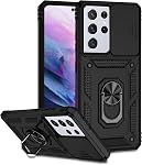 Case Designed for Samsung Galaxy S22 6.1" 5G, Samsung S22 Case with Camera Cover & Kickstand Military Grade Shockproof Heavy Duty Protective Phone Case for Galaxy S22