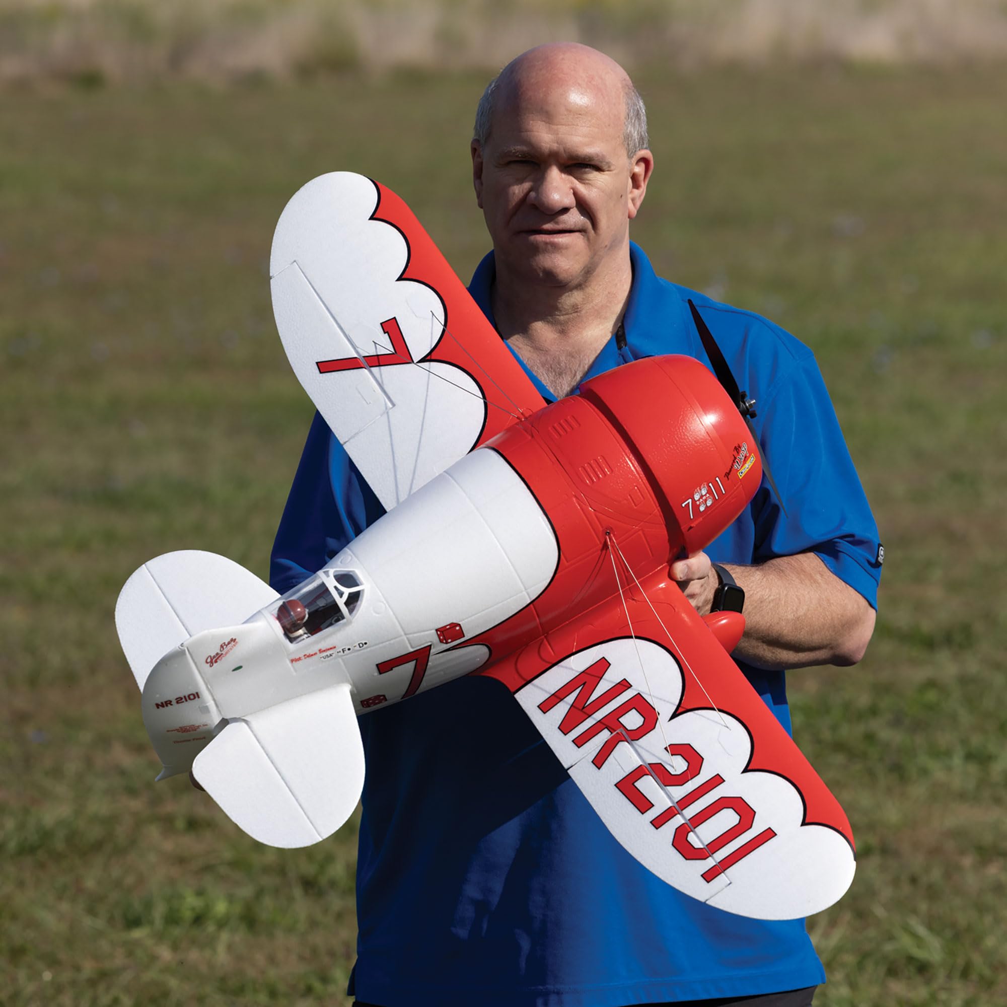 E-flite RC Flugzeug Gee Bee R-2 1,0 m BNF Basic (Sender, Akku und Ladegerät NICHT im Lieferumfang enthalten) mit AS3X+ und Safe Select, EFL020550