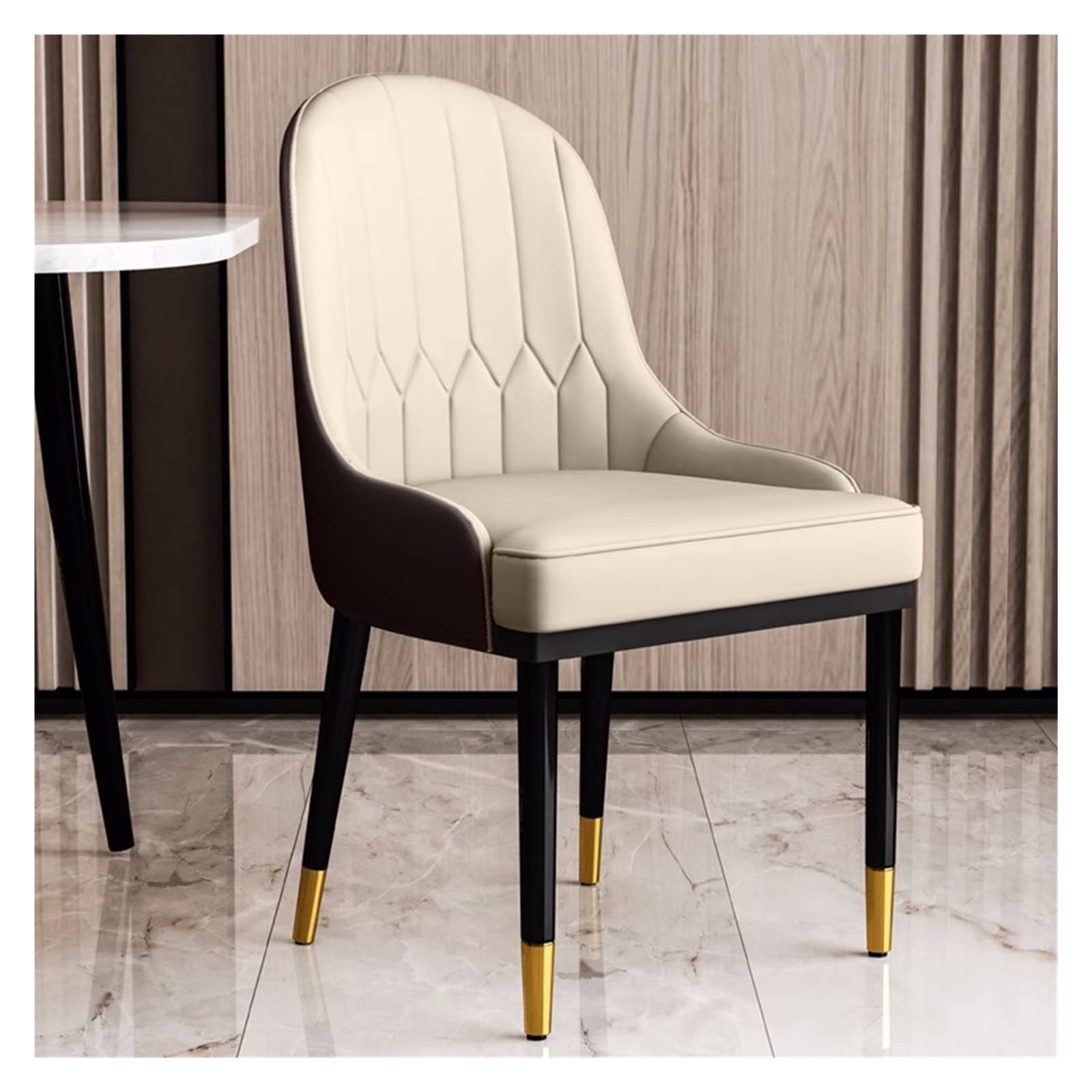Chaise d'appoint rembourrée en tissu de lin pour chaises de loisirs