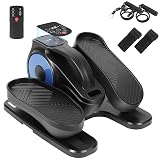 Under Desk Elliptical Machine, Leg Exerciser as Seen on TV for Seniors with 12 Speeds and 12 Modes, Portable Seated Pedal Trainer, Remote Control Elliptical Exerciser for Home Office