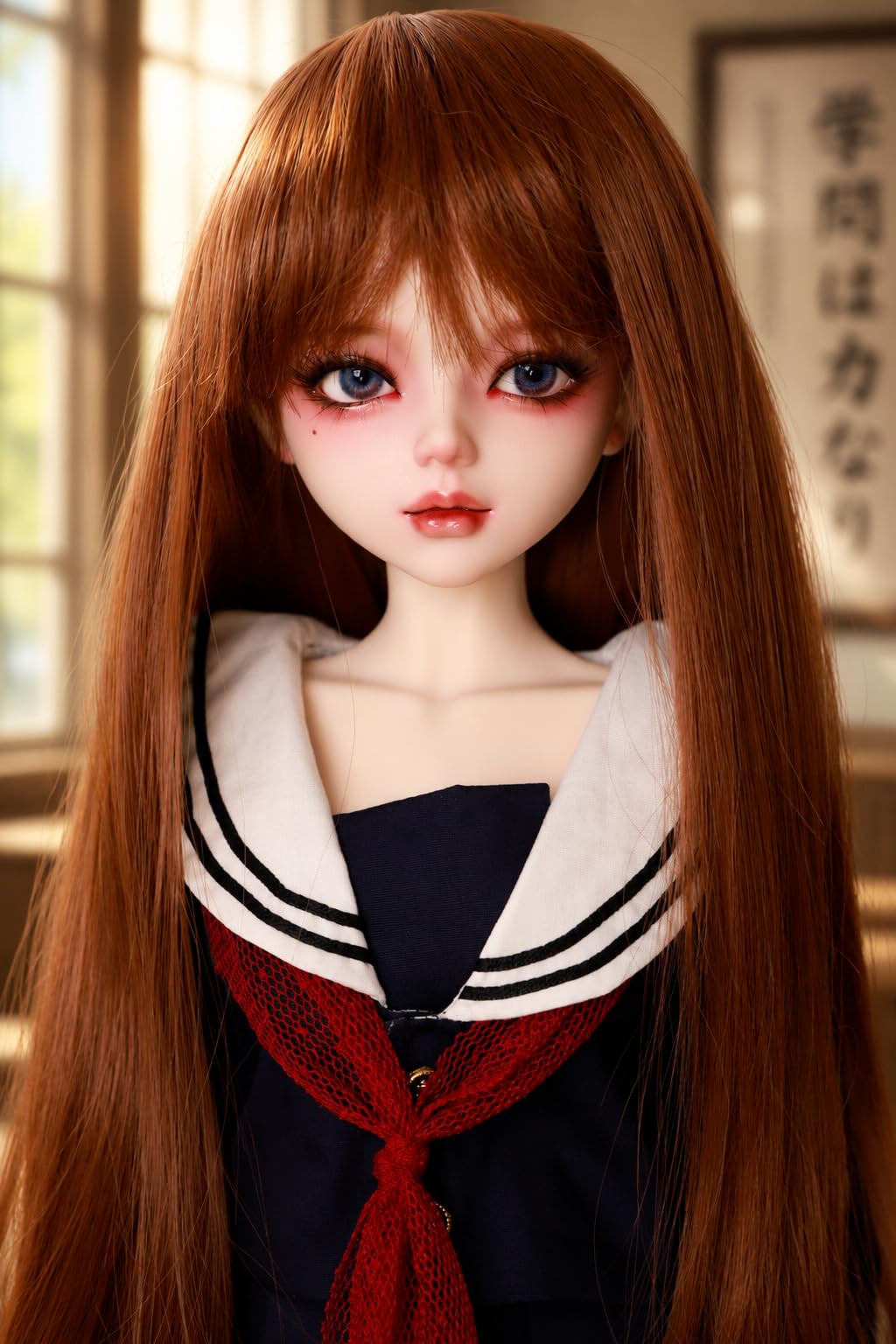 1/3 Puppe im BJD-Stil, 56 cm, handbemalte Modepuppe, japanischer Matrosenästhetik, PVC-Körper, 31 bewegliche Gelenke, Sammlerstück-Display-Puppe für Kinder ab 15 Jahren