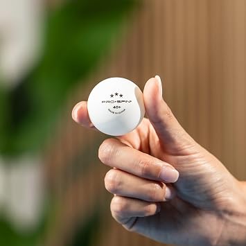 PRO-SPIN Ping Pong Balls - 3-Star Premium Table Tennis Balls | High-Performance 40+ ABS Professional Quality | Ultimate Durability for Indoor & Outdoor Ping Pong Tables (White/Orange, 4-Pack)
