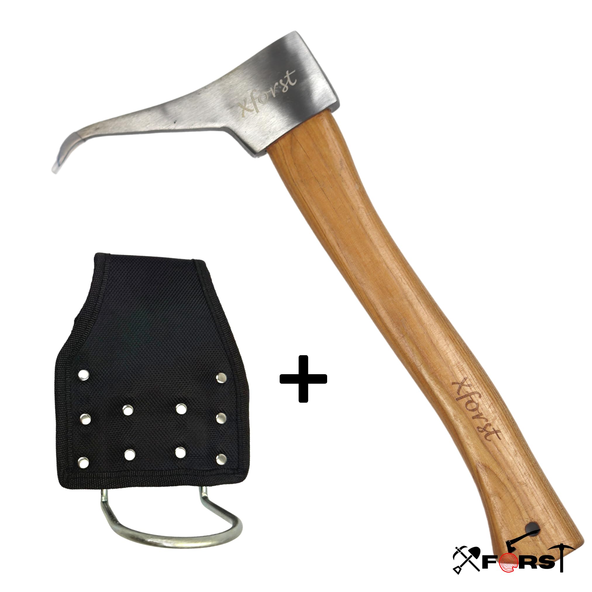Xforst Sapie à Main X-P500 BX Sappie, Outils forestier. Idéal pour la manutention de Troncs de Bois et de bûches. avec Manche en Bois Hickory américain léger et Solide. Porte Marteau Gratuit.