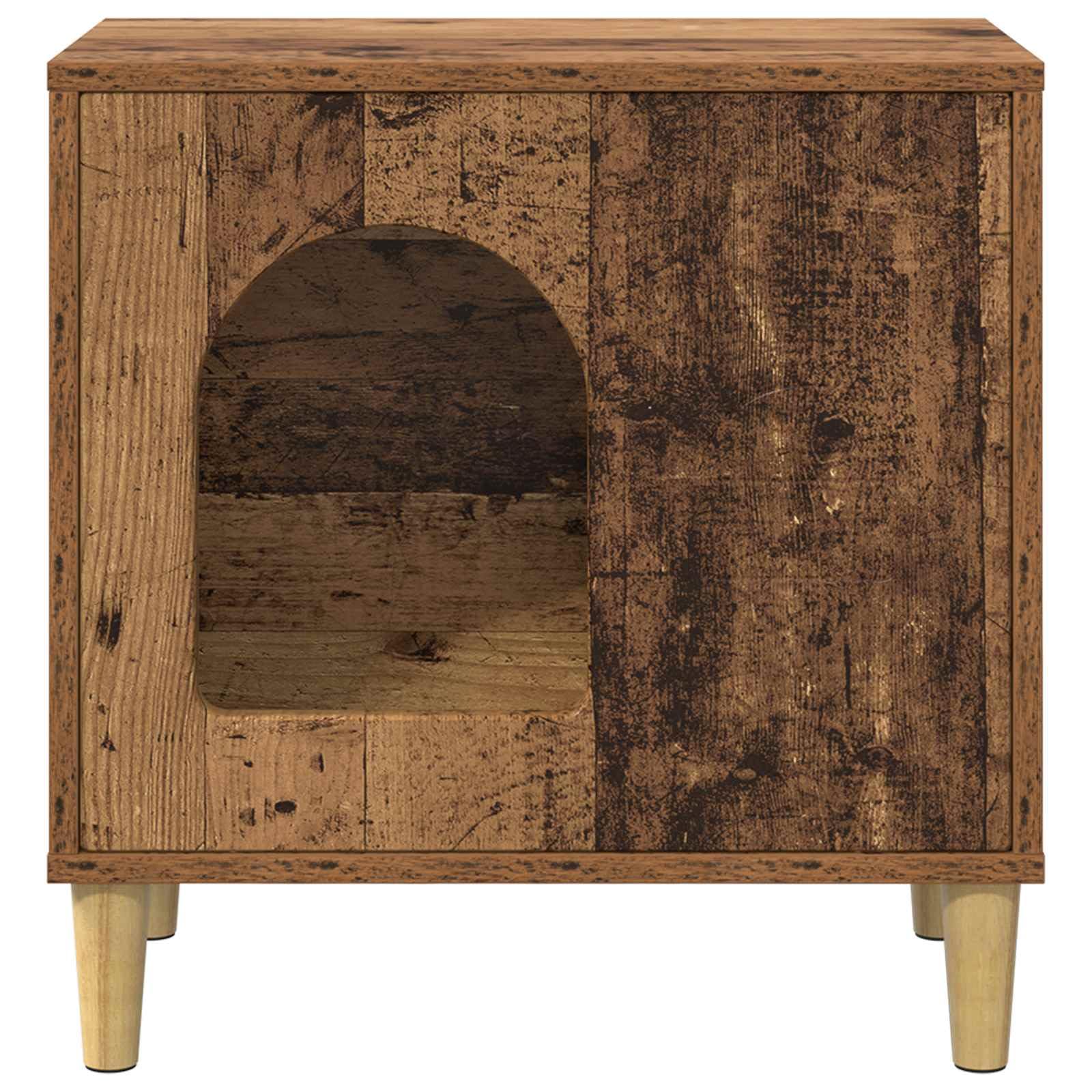 Casa para gatos en aspecto de madera vieja, 51 x 30 x 52 cm, cueva