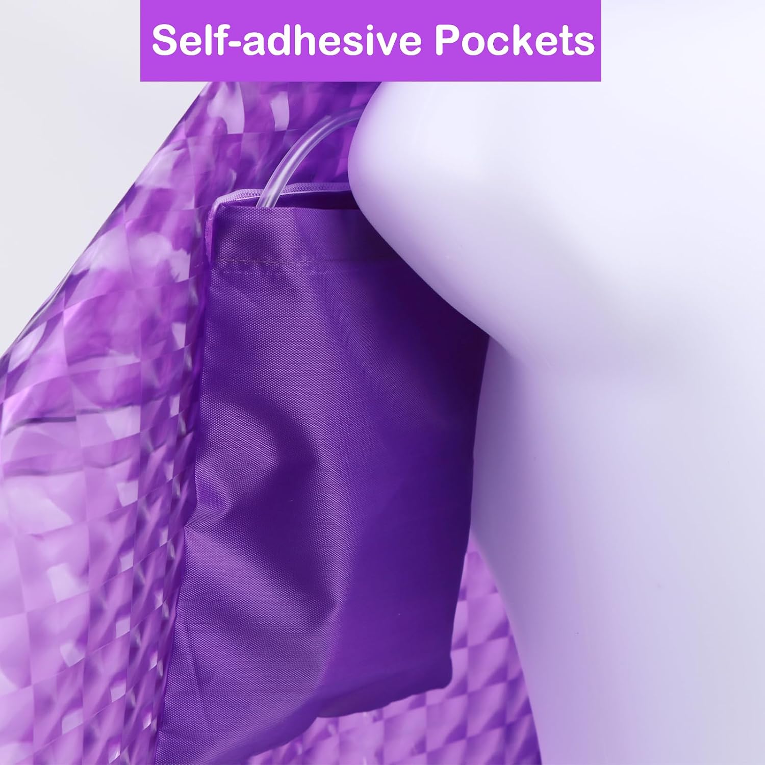 Waterproof Post Surgery Shower Cape Cover Mastectomy Chest Shoulder Arm Shower Protection with Drain Pockets