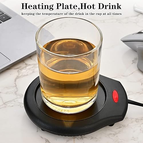 Miniatura 7 de ASAWASA Calentador de tarros de velas, calentador de tazas en el escritorio calentador, mantiene el café, bebidas té, calentador de leche y tarro de