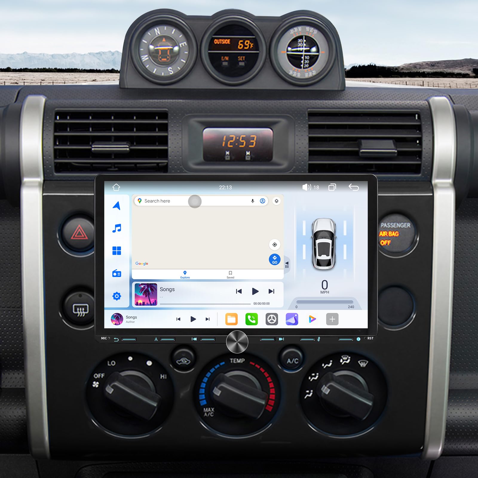 Photo 1 of Car Stereo Radio for Toyota FJ Cruiser 2006-2020 8Core 6+64GB Android 14 Radio 10.1 inch Touch Screen Wireless CarPlay & Android Auto Support GPS Navigation Bluetooth WiFi DSP SWC FM/AM Support JBL