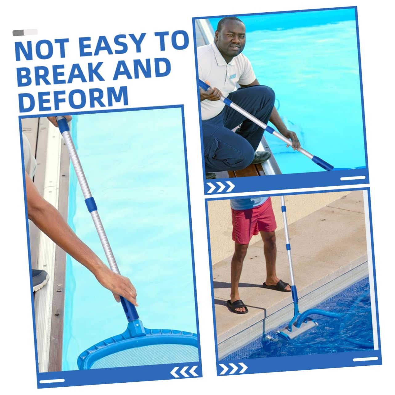 2piezas Pértiga Telescópica Salvavidas De Aluminio Extensible para Piscina para Pesca para Limpieza De Piscinas y Uso Lagos