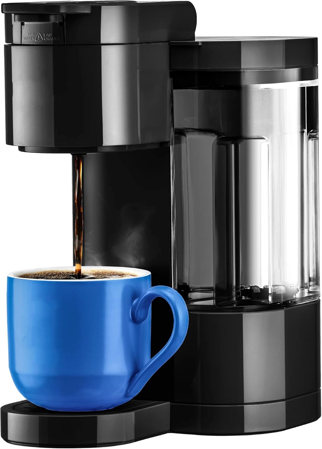 Black Single-Serve Pod Coffee Maker | K-Cup Compatible 6-14oz Brewer for Home Use