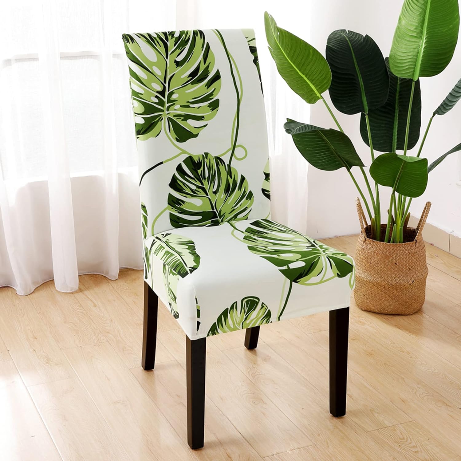 HZDHCLH Chair Covers Set of 4/6 Stretch Modern Chair Slipcovers for Dining Room Kitchen Wedding Party Washable Chair Protector(4pcs - Image 5