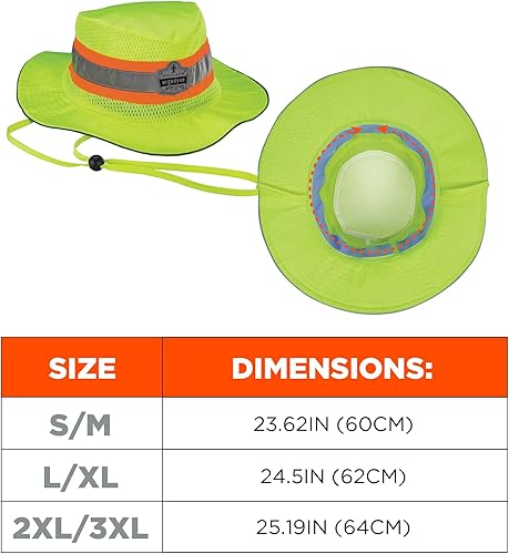 Miniatura 6 de Ergodyne Chill Its 8935CT - Sombrero de sol de enfriamiento de PVA, alta visibilidad, reflectante