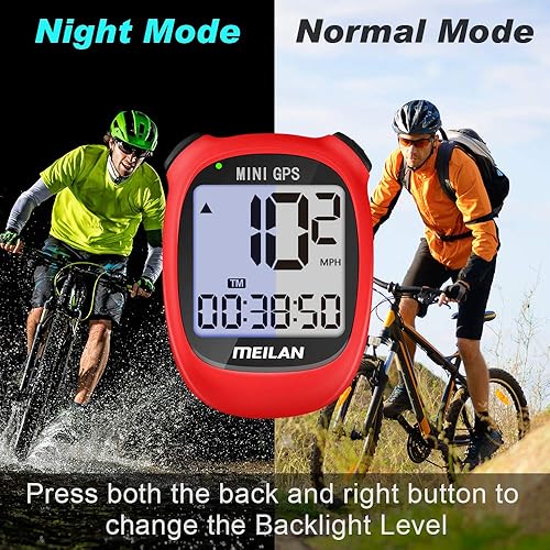 Miniatura 4 de MEILAN M3 Mini computadora GPS para bicicleta, odómetro inalámbrico y velocímetro para bicicleta, computadora de ciclismo impermeable con pantalla