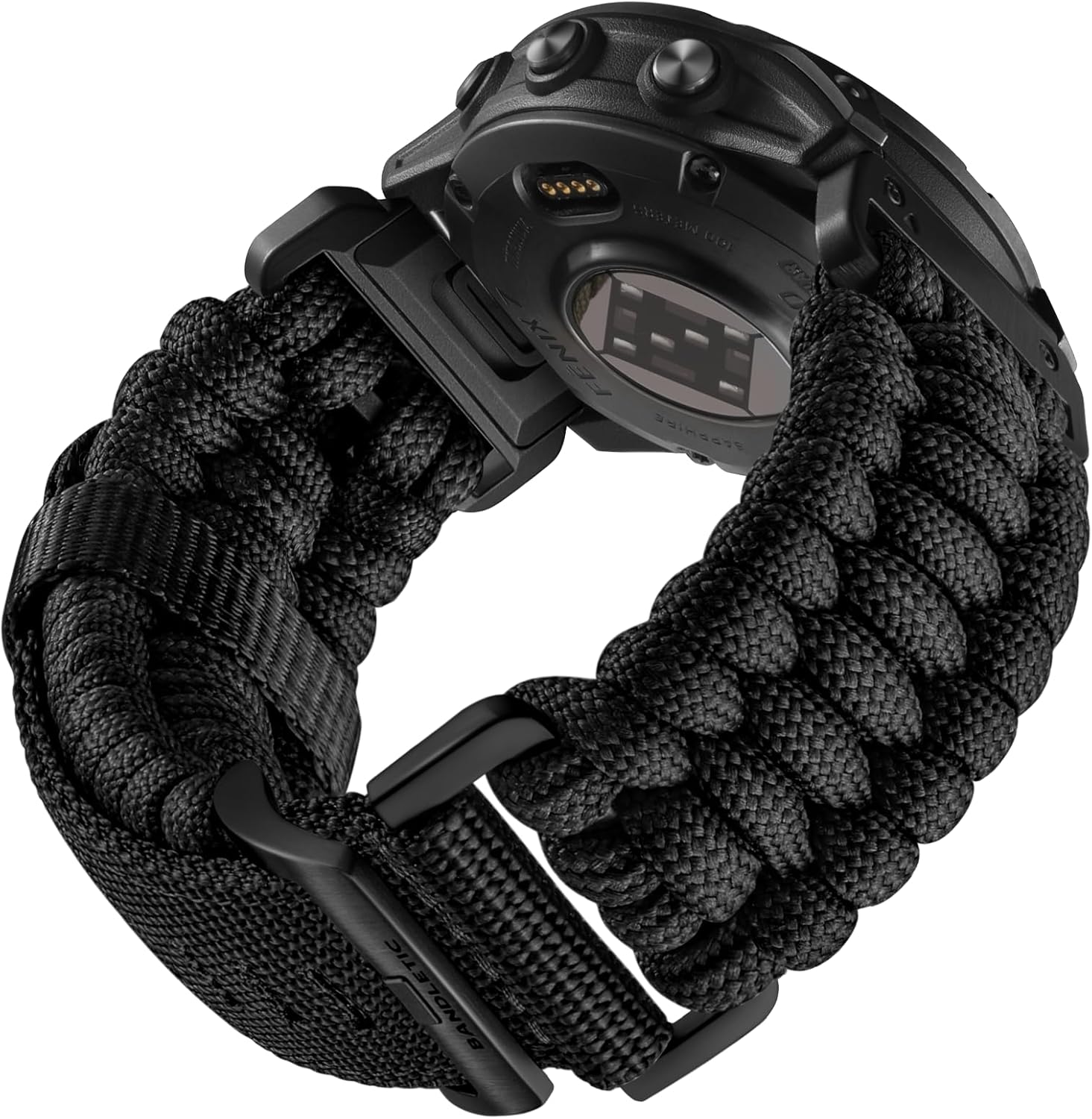 Bandletic Compatible with Garmin Instinct Watch Bands, Survival Paracord Woven Nylon Strap Quick Fit 22mm Watch Band for Fenix E/8/7/6/5/Forerunner 965/955/945/935/745/Epix 2/Approach S70/S62/S60
